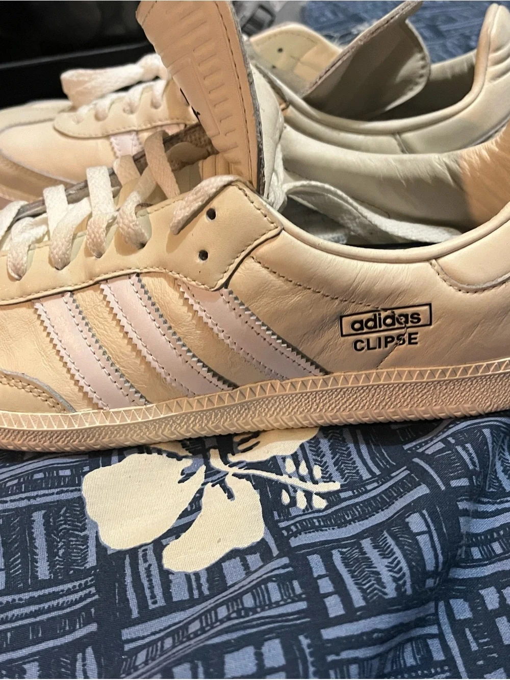 adidas Thorn Samba Cream/White Leather Sneakers